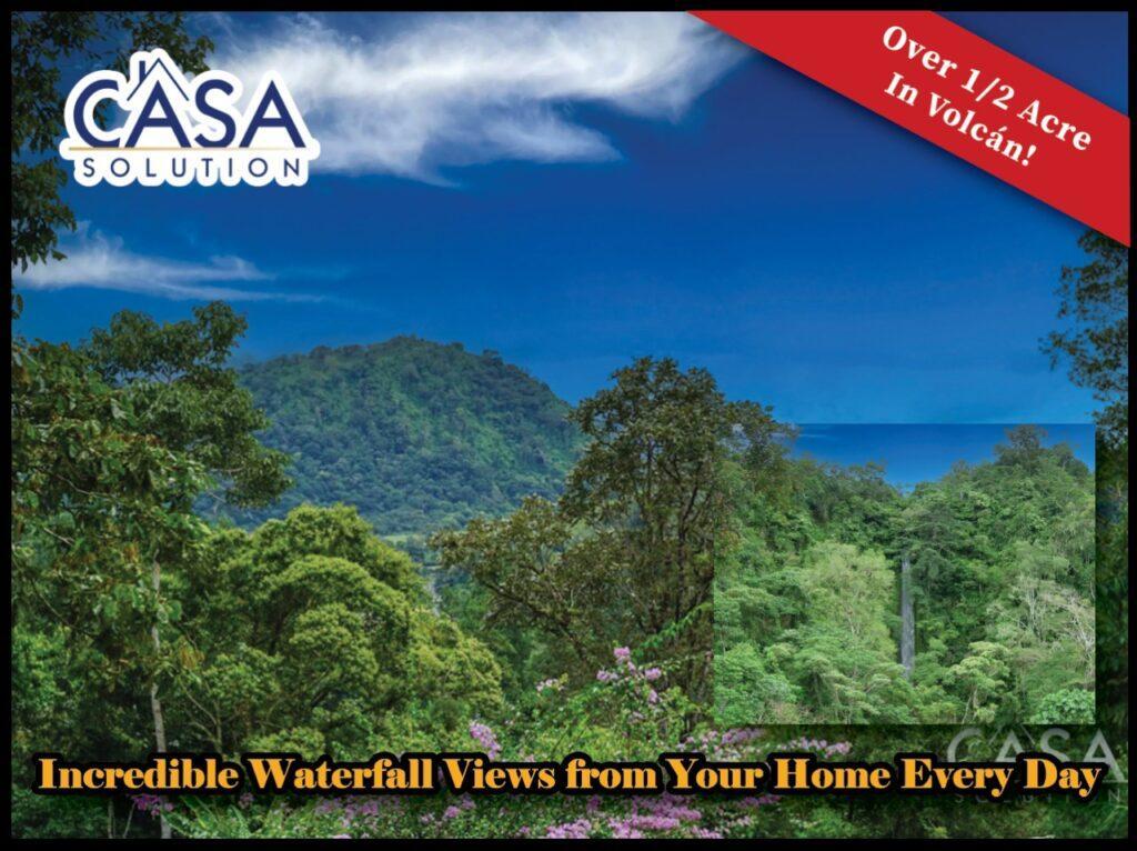 Incredible Waterfall Views Lot in Tizingal Springs, Volcán, Panama